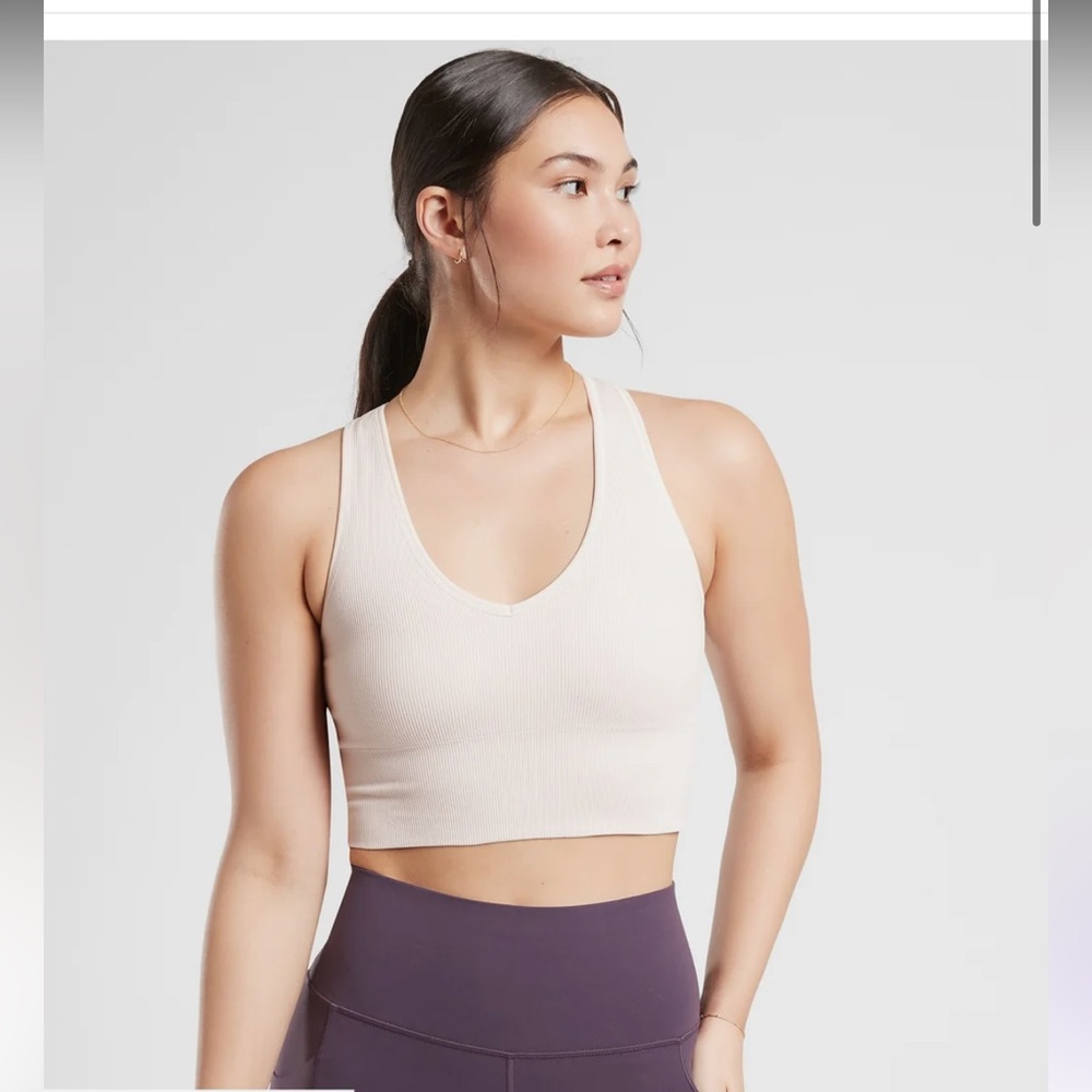 Athleta Aurora Seamless Ribbed Crop Tank Top Size XS